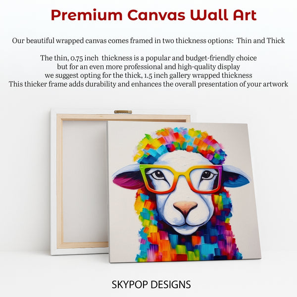 Sheep Reading Glasses Art - View 6