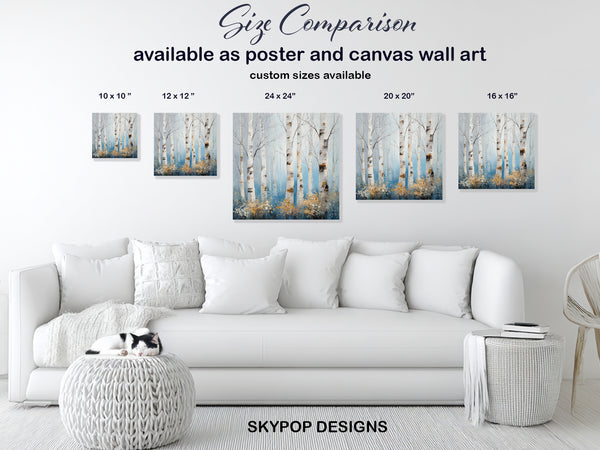 Birch Tree Forest Art - View 7