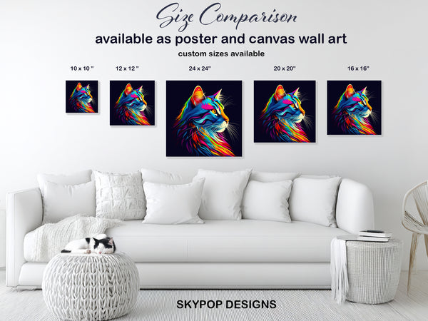 Rainbow Cat Art - View 7