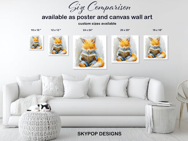 Fox Reading Art - View 7