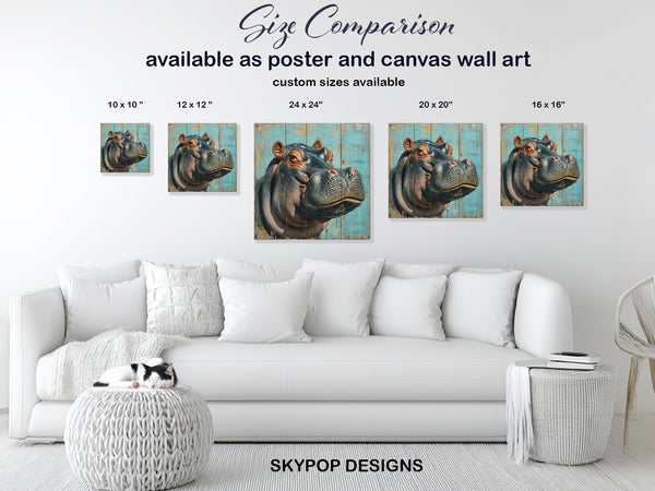 Hippopotamus Art - View 7