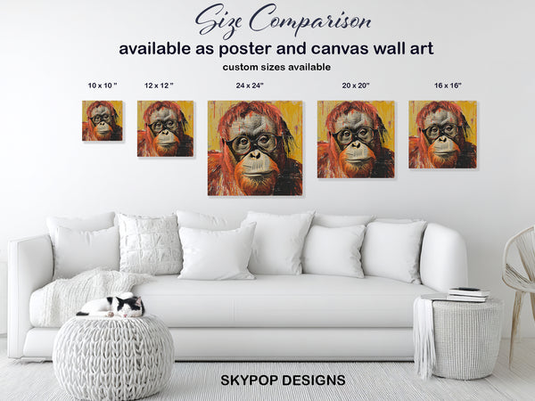 Orangutan Reading Art - View 7