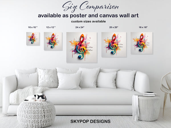 Treble Clef Art - View 7