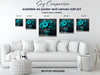 Teal Hibiscus Vase Art - View 7