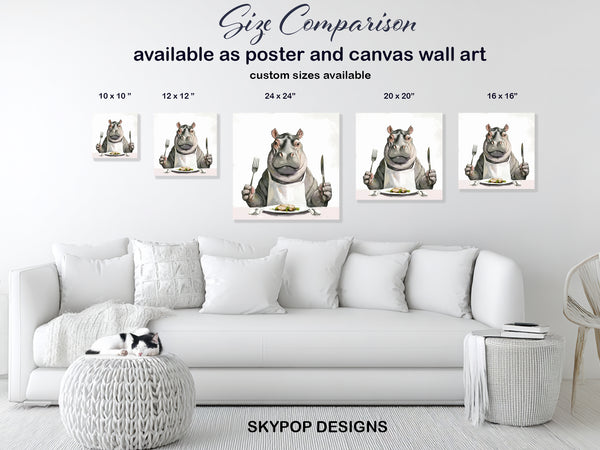 Hippopotamus Art - View 7