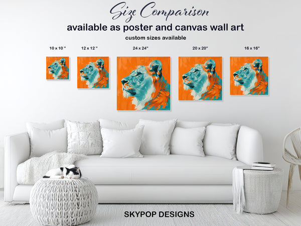Lion Abstract Art - View 7
