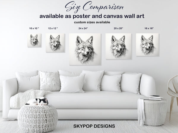 Wolf Portrait Art - View 7