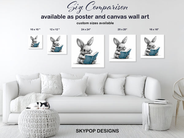 Bunny Reading Art - View 7