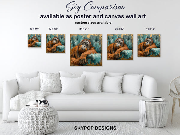 Orangutan Portrait Art - View 7