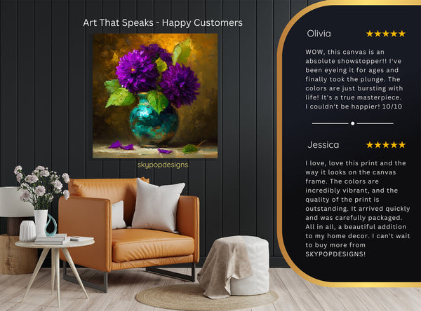 Dahlia Bouquet Art - View 8