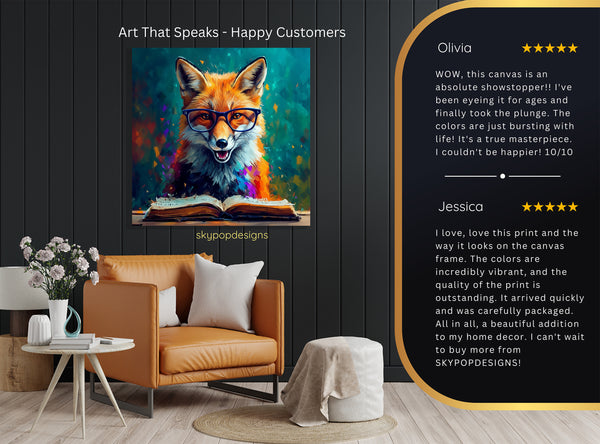 Fox Reading Art - View 8