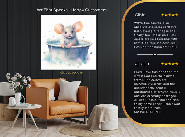 Mouse Bath Time Art - View 8