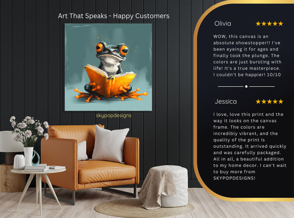 Frog Reading Art - View 8