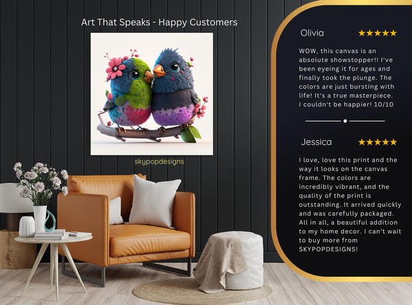 Love Birds Branch Art - View 8