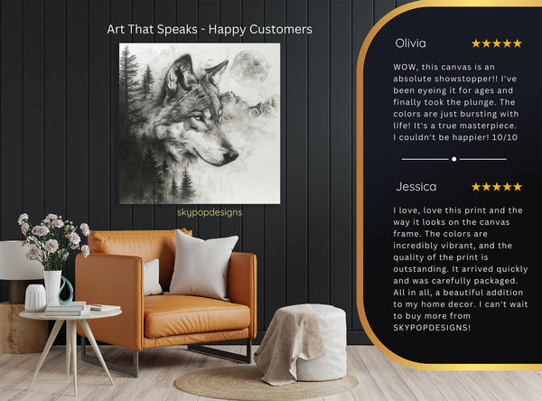 Wolf Moon Forest Art - View 8