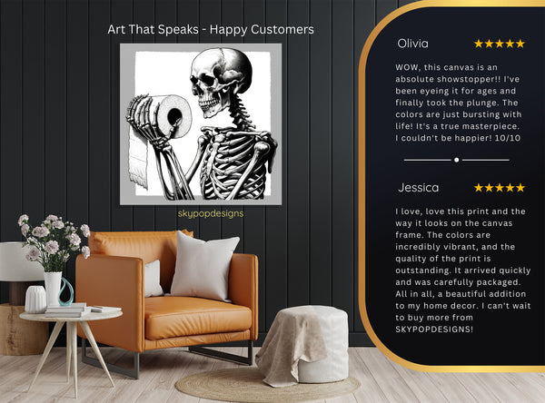 Skeleton Toilet Paper Art - View 8