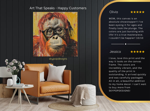 Orangutan Reading Art - View 8
