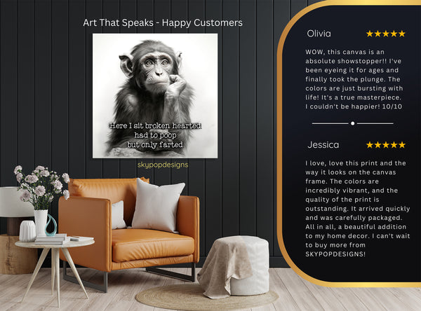 Chimpanzee Thinking Art - View 8