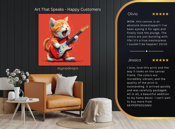 Kitten Guitar Art - View 8