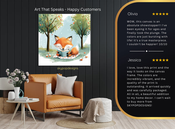 Fox Reading Art - View 8