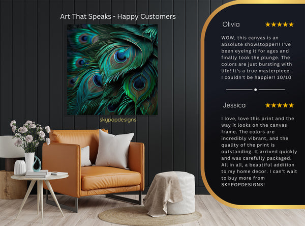 Peacock Feather Art - View 8