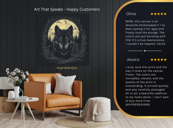 Wolf Moon Forest Art - View 8