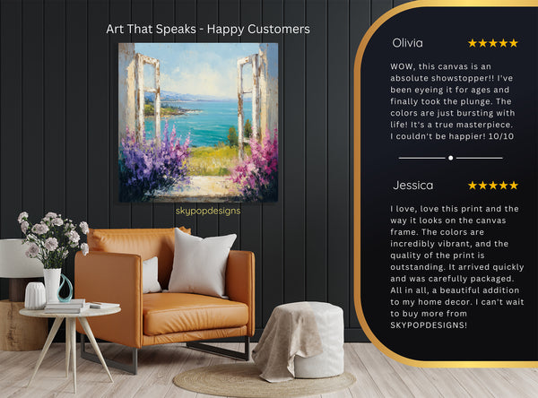 Open Window Ocean View Art - View 8