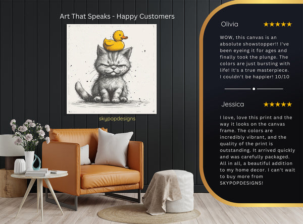 Grumpy Cat with Duck Hat Art - View 8