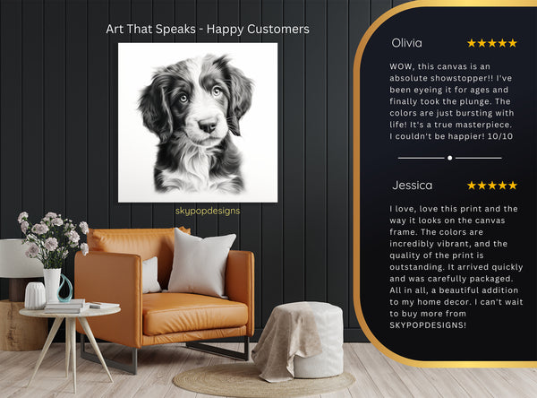Border Collie Puppy Art - View 8