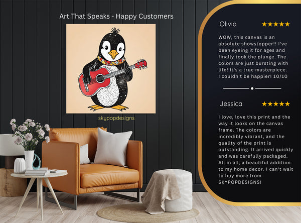 Penguin Rock On Art - View 8