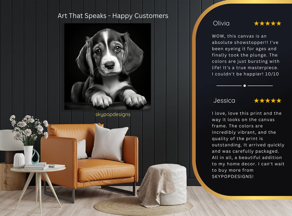 Border Collie Puppy Art - View 8