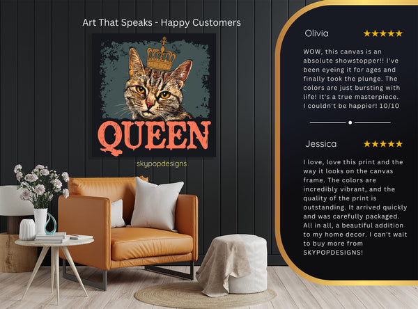 Regal Cat Queen Portrait Art - View 8