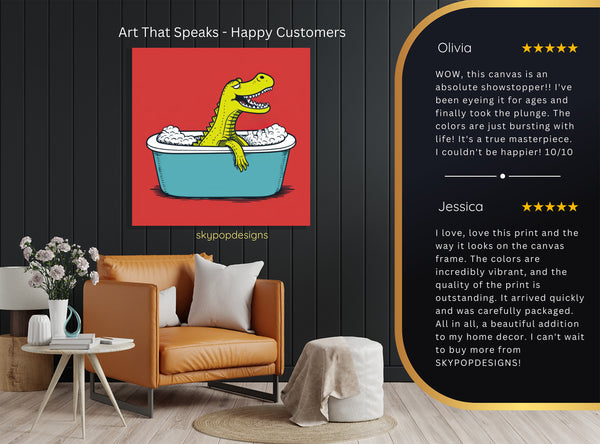 Crocodile Bath Art - View 8