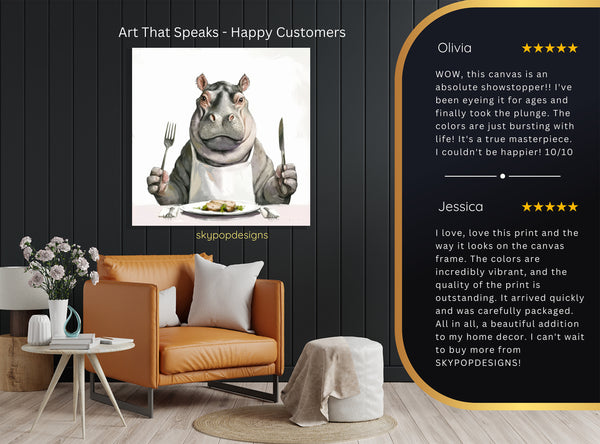 Hippopotamus Art - View 8