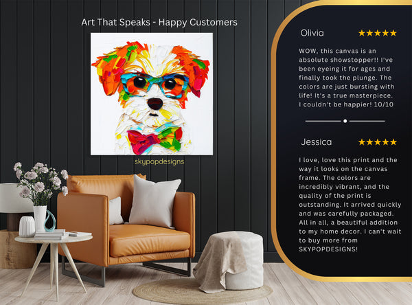 Shih Tzu With Glasses Art - View 8