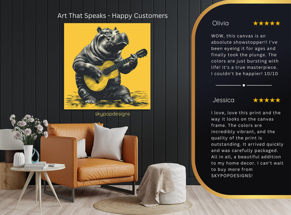 Hippopotamus Art - View 8