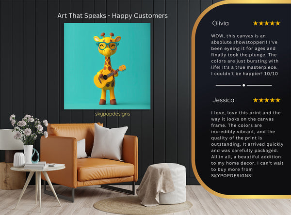 Giraffe Music Art - View 8
