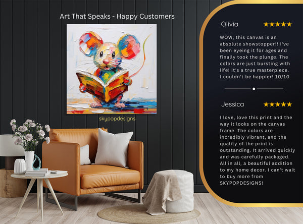 Mouse Reading Art - View 8