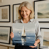Sailboats at Sea Art - View 9