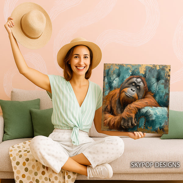 Orangutan Portrait Art - View 9