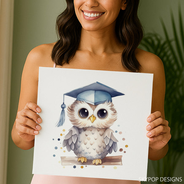 Owl Graduation Art - View 9