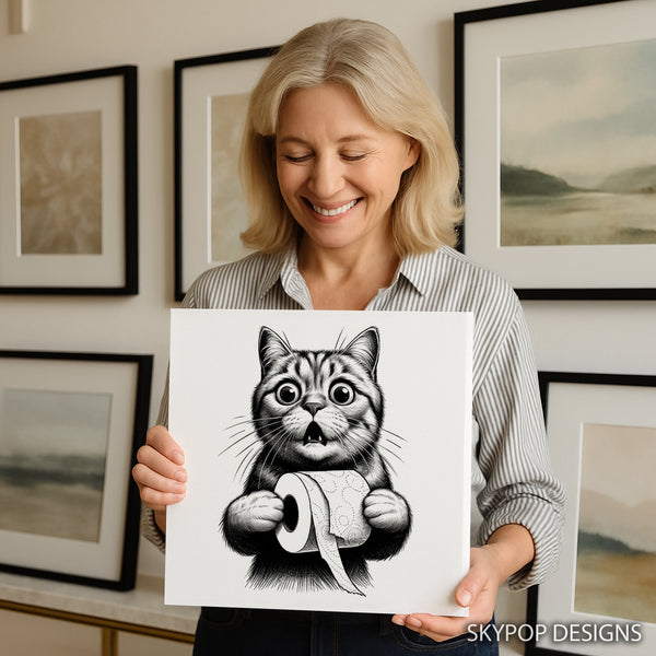 Cat Toilet Paper Art - View 9