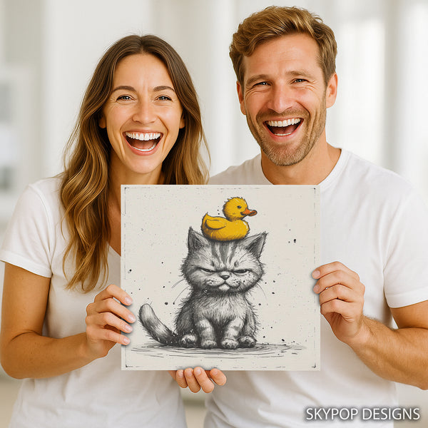 Grumpy Cat with Duck Hat Art - View 9