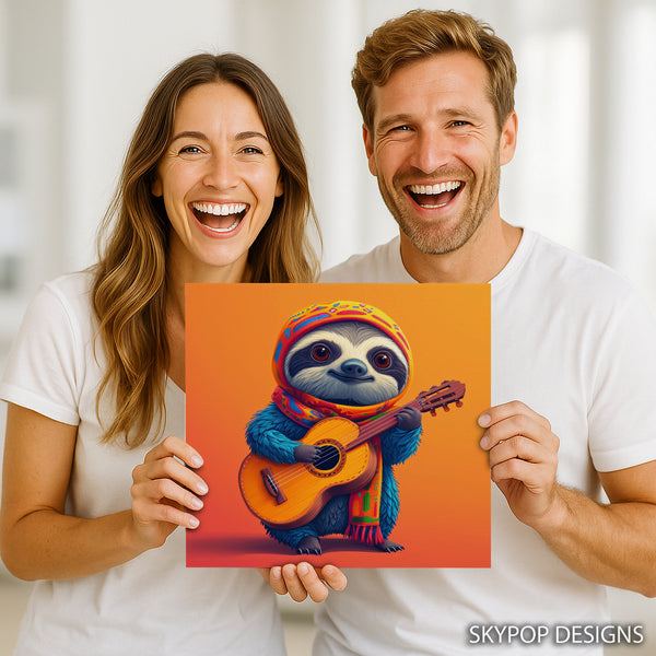 Sloth Jamming Out Art - View 9