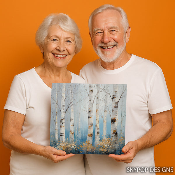 Birch Tree Forest Art - View 9