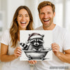 Raccoon Christmas Bath Art - View 9