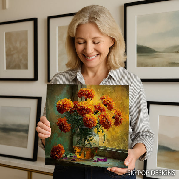 Marigold Bouquet Art - View 9