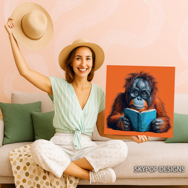 Orangutan Reading Art - View 9