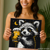 Raccoon Beer Night Art - View 9