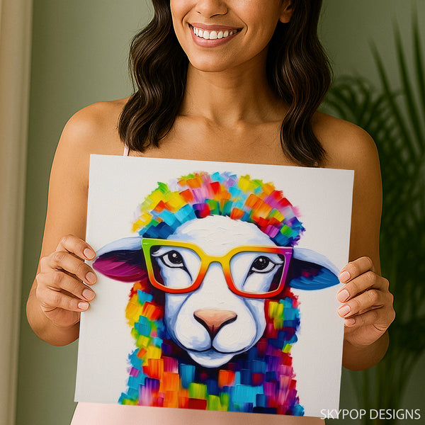 Sheep Reading Glasses Art - View 9